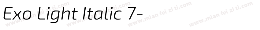 Exo Light Italic 7字体转换